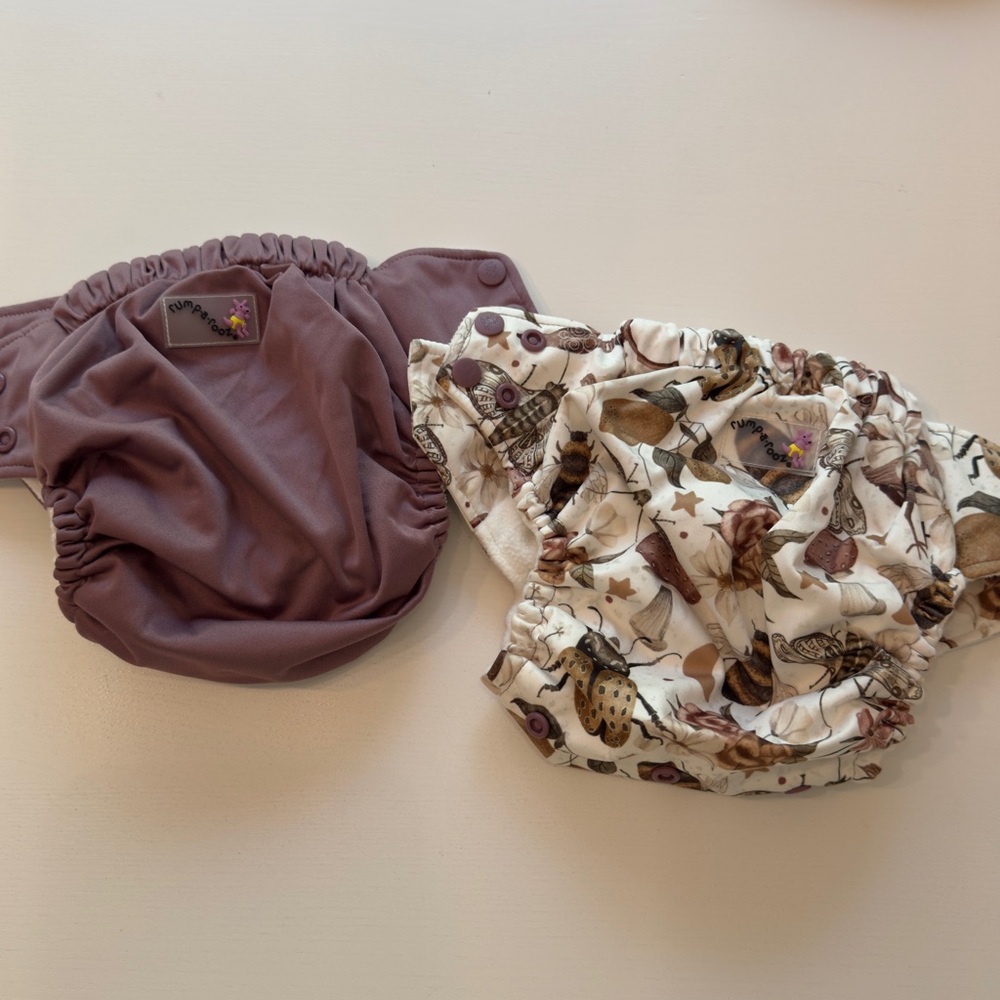 Floral and Purple Kids Pocket Diapers